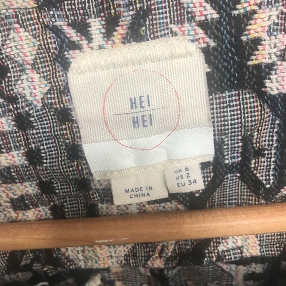 Anthropologie Patterned Jacket by Hei Hei Size 2 - Picture 6 of 7